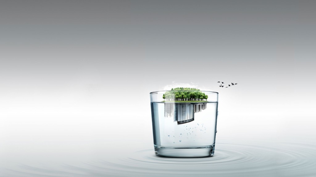 Kemper Hygienesystem KHSi vody, který znamená hygienu pitné vody v budovác - Motiv kampaně Budova ve sklenich | Kemper Group