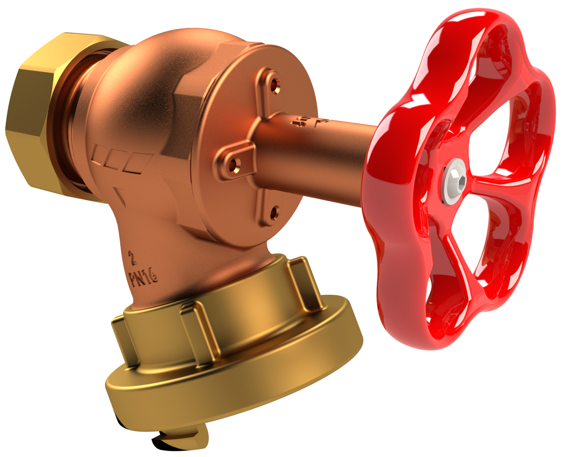 Připojovací ventil hadice nástěnný hydrant Typ F, Figur 112 03