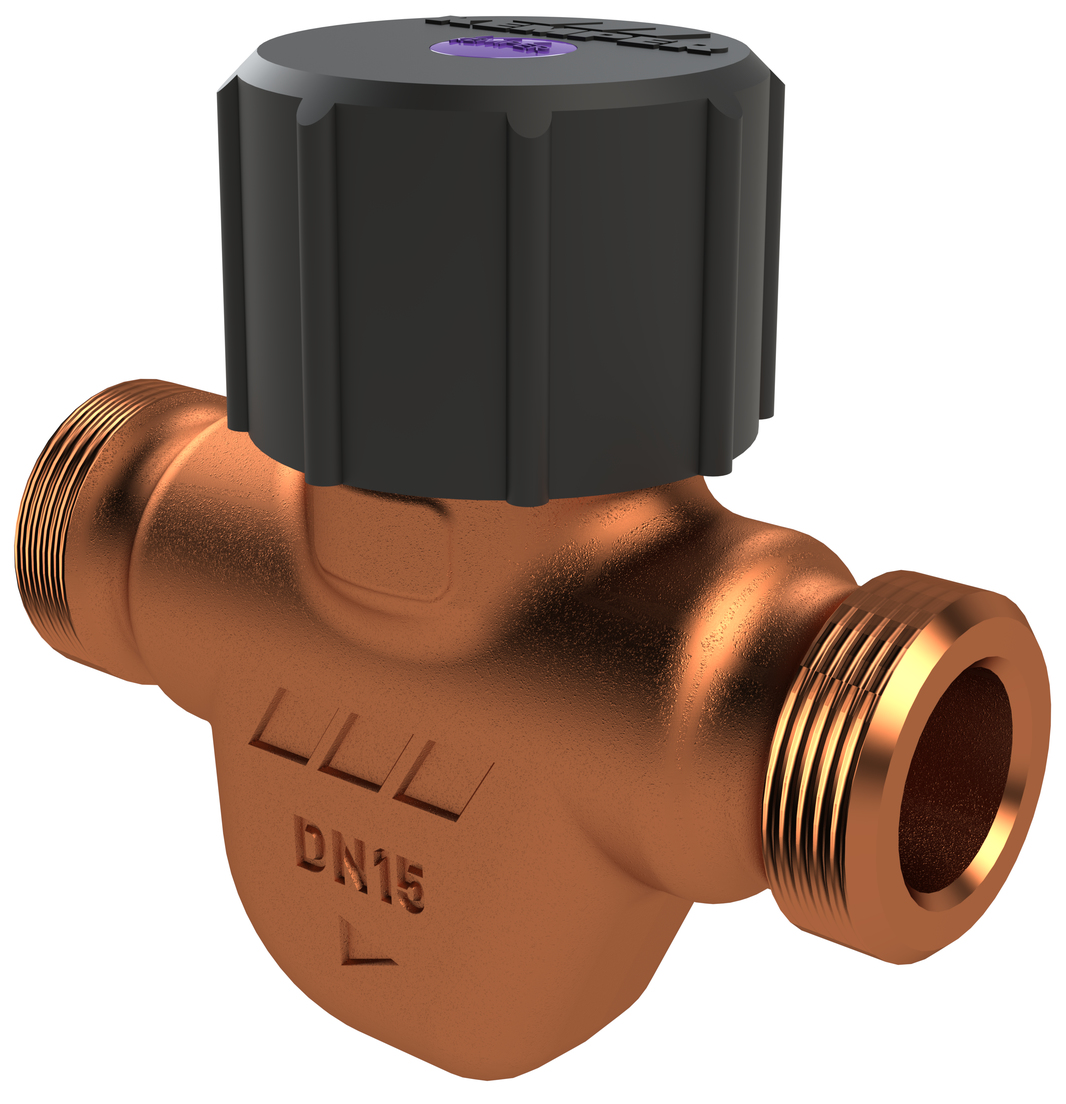 Automatický cirkulační regulační ventil ETA-THERM, 56 °C až 58 °C, AG, Figur 130 0G