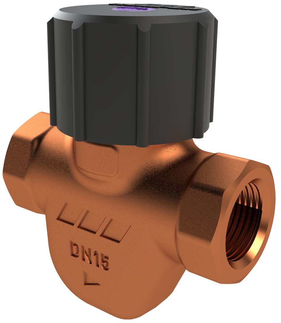 ETA-THERM thermostatic balancing valve, FPT, 62 °C - 64 °C, figure 136 00