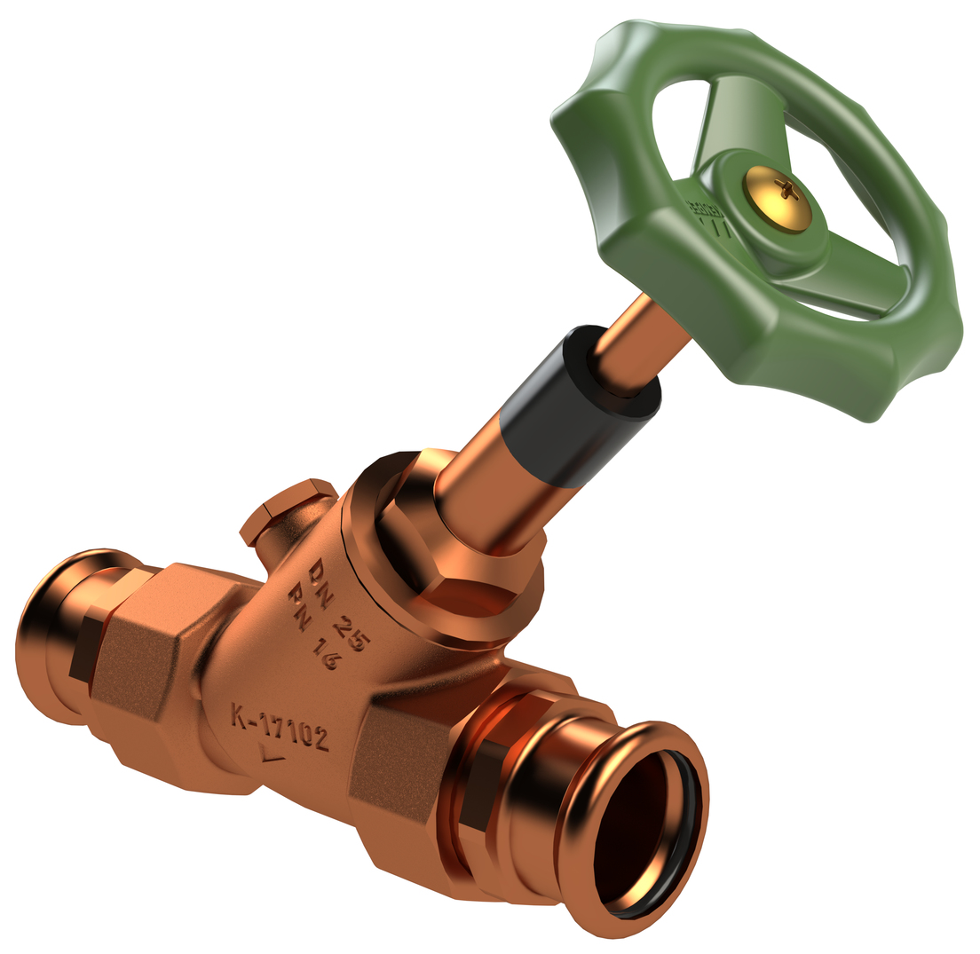 ECO stop valve, with plugged drain port, MAPRESS, figure 171 22