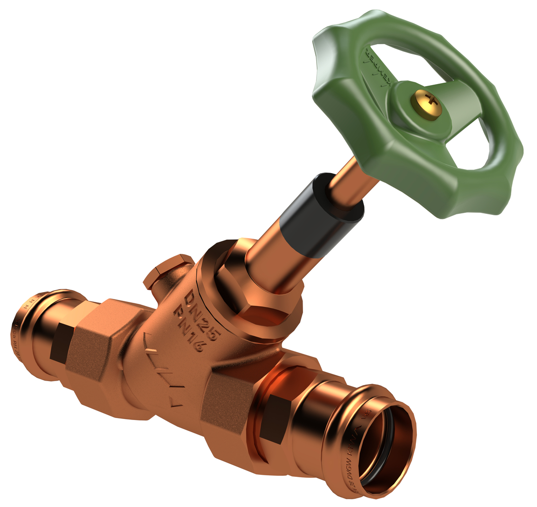ECO stop valve, with plugged drain port, SANPRESS/PROFIPRESS, figure 171 30