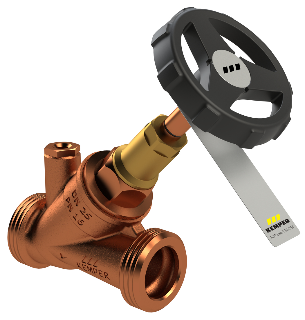 WESER stop valve, with plugged drain port,  union thread, figure 173 2G