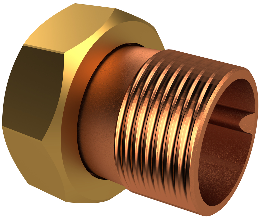 gunmetal union connector, union nut, MPT, figure 476 08