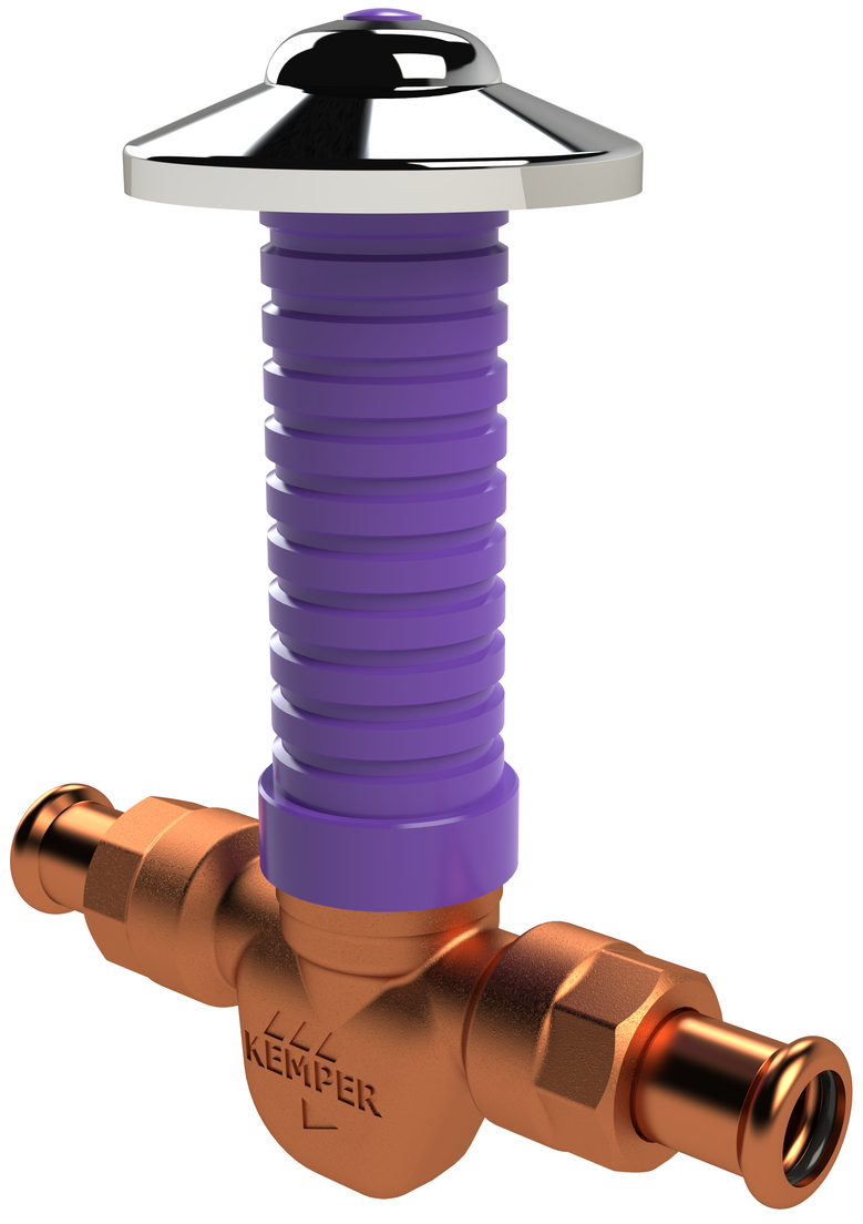 UP-ETA-THERM thermostatic balancing valve, for flush-mounted installation, 56°C - 58°C, MAPRESS, figure 542 02