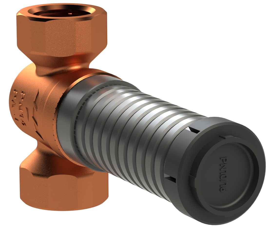 UP quarter turn stop valve for flush-mounted installation, FPT, figure 585 00