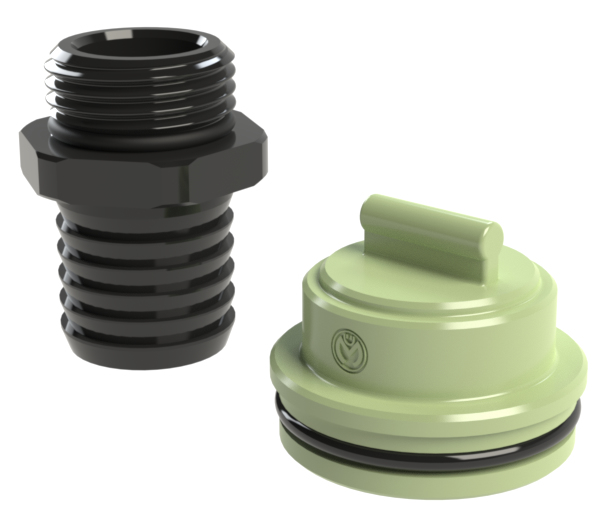 plug and nozzle for solenoid valve of KHS Hygiene Flush Box, figure 689 04 025