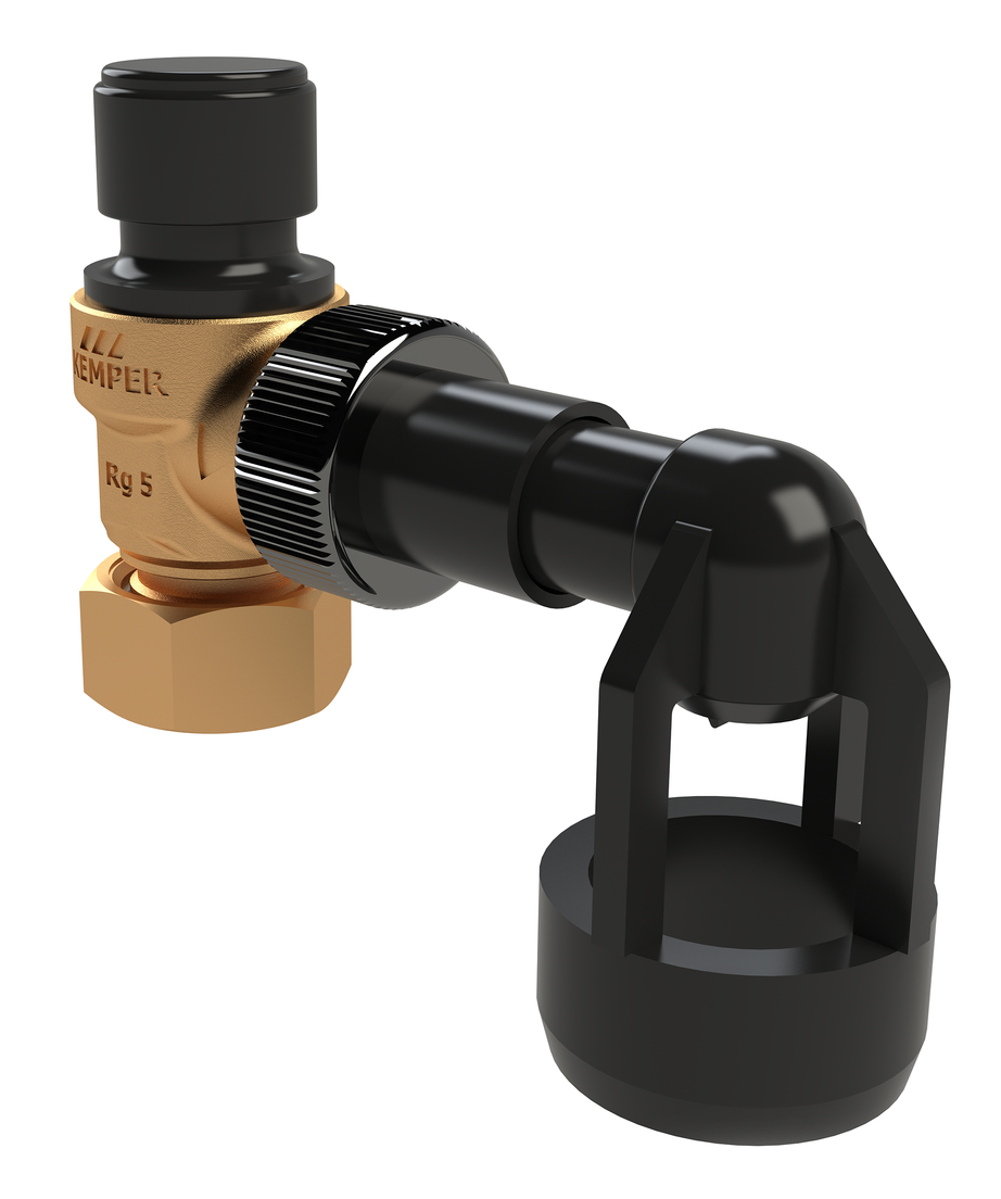 Pressure relief valve 0.6 MPa incl. telescopic tundish, figure E0109 714 01